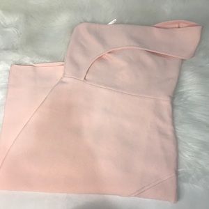 Few moda blush pink body con midi dress
